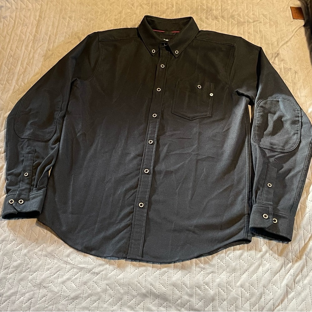 Marmot corduroy elbow patch button down‎ shirt mens medium NWOT black
